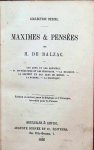 Honoré de Balzac - Maximes & Pensées