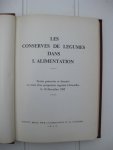  - Les Conserves de légumes dans l'Alimentation.