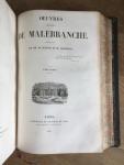 MALEBRANCHE - Oeuvres de Malebranche. Publié par MM. de Genoude et de Lourdoueix.