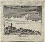 Abraham Zeeman (1695/96-1754) - Antique print, city view, barge, 1730 | Ilpendam, published 1730, 1 p.