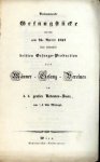 Wiener Männergesang-Verein: - [Programmheft] Vorkommende Gesangstücke bei der am 25. April 1847 statt findenden dritten Gesangs-Production des Männer-Gesang-Vereines im k.k. großen Redouten-Saale um ½1 Uhr Mittags