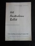 Folder - Het Amsterdams Ballet, 1960, Artistieke leiding Mascha ter Weeme