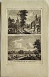 J. Bulthuis, K.F. Bendorp - Antieke prent Friesland: Kamminga State te Leeuwarden. / Oud Kamminga Burg te Leeuwarden.