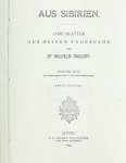 Wilhelm Dr. Radloff - Aus Siberien. Lose Blätter aus meinem Tagebuche. 2. Ausgabe.