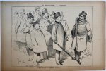 Braakensiek, Johan (1858-1940) - [Original lithograph/lithografie by Johan Braakensiek] De Beursquaestie .... opgelost? 25 Januari 1891, 1 pp.