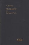Thomése, P.F. - Afscheidsbrief aan Herman Visch.