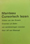 VAN DEN BROECK Walter - Manteau cursorisch lezen: Walter van den Broeck; Groenten uit Balen van aantekeningen voorzien door Jef Van Meensel