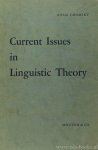 CHOMSKY, N. - Current issues in linguistic theory.
