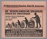 Daan Hoeksema - BEELDDIAGRAM - Isotype - reclame briefkaart DE NEDERLANDSCHE SPAARKAS