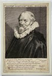 Velde, Jan van de II (c.1593-1641), after Soutman, Pieter (1593/1601-1657) - Antique Engraving - Bust Portrait of the Painter Jacob Matham - J. Van de Velde II, published 1630, 1 p.