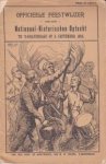  - Officieele Feestwijzer van den Nationaal-Historische optocht te 's-Gravenhage, te houden op 5 september 191 ter gelegenheid van de luisterrijke viering van het eeuwfeest van  Neerlands anafhankelijkheid
