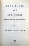 Friedman, Thomas - Longitudes and Attitudes (Exploring the world before and after september 11) (ENGELSTALIG)