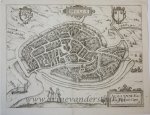  - [Antique print, etching, oude prent Aalst] Map of Aalst, published ca. 1648.