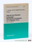Bellugi, U. / M. Studdert-Kennedy (eds.). - Signed and Spoken Language: Biological Constraints on Linguistic Form. Dahlem Konferenzen.