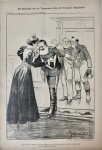 Braakensiek, Johan (1858-1940) - [Original lithograph/lithografie by Johan Braakensiek] De decoratie van de Transvalers door de Fransche Republiek, 2 Augustus 1896, 1 pp.
