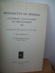 [Spinoza, Benedictus de] - Algebraic calculation of the rainbow 1687