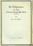 SEBUS, J. - De Erfgooiers en hun Gemeenschappelijk Bezit (tot 1568)