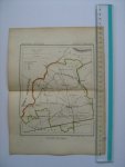  - Oudtijds grensgekleurde lithografie van Gemeente GRIJPSKERK, Groningen 1866