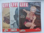 Redactie - 3 x Life - January, March , may, 1955 ( Spencer Tracey , Sheree North , dansers from )