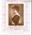 Nilsson, Christine: - [Programmzettel mit Fotografie, eigenh. Widmung und Signatur] Grand concert Christine Nilsson