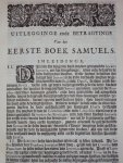 Franciscus Burmannus - Samuel ofte uitlegginge ende betragtinge der boeken Samuels