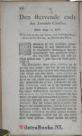 Sprigge [Sprigg], Joshua [Josua] - De Getuygenisse eener Aenstaende Heerlijkheyt, Voorgedragen in XVII. Geest-rijke Sermoonen, Tot Londen in Pankras-Kerke …... ; ende ... in 't Neerlands getrouwelijk overgeset door P.S