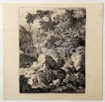 KOBELL, FERDINAND, - Fishermen in a rocky landscape