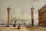 Monogrammist J.W.B., after Charles William Meredith van de Velde (1818-1898) - Antique drawing I Piazza San Marco in Venice (San Marcoplein Venetië), 1876, 1 p.