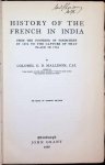 Colonel G. B. Malleson - History of the French in India , from the founding of Pondichery in 1674 to the capture of that place in 1761