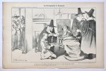 Braakensiek, Johan (1858-1940) - [Original lithograph/lithografie by Johan Braakensiek] De Oorlogslasten in Engeland, 16 Februari 1902, 1 pp.