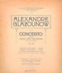 Glasunow, Alexander: - [Op. 92] Concerto pour piano avec orchestre en fa mineur. Op. 92. Partie de piano avec second piano
