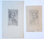 Laurent Verwey van Udenhout (1884-1913) - [Modern print, etching] Self portrait as a young man (zelfportret), published 1911.