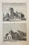 Spilman, Hendricus (1721-1784) after Beijer, Jan de (1703-1780)Spilman, Hendricus (1721-1784) after Beijer, Jan de (1703-1780) - [Antique print] Kerk te Doorne in Peetland. 1738 / Kapel te Vlierden bij Doorne, 1738.