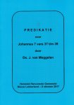 Ds. J. van Meggelen - Meggelen, Ds. J. van-Predikatie over Johannes 7 vers 37 t/m 39 (nieuw)