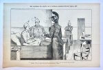Braakensiek, Johan (1858-1940) - [Original lithograph/lithografie by Johan Braakensiek] Het intrekken der uitgifte van 15 miljoen schatkist-billetten tegen 4 pCt (procent), 20 Maart 1904, 1 pp.