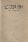 Simonides, D. - Die Hunsigoer Küren vom Jahre 1252 und das Ommelander Landrecht vom Jahre 1448