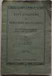 Kooi P v d - Kort overzicht der Bijbelsche geschiedenis Repetitieboekje bij het Bijbelsch onderricht