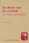 Veling, Dr. K. - De dienst van de overheid. Aard en grenzen van de overheidstaak [Groen van Prinsterer-reeks, nr. 55]