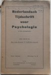 Essen Jac van en Leeuw C H de - Nederlandsch Tijdschrift voor Psychologie  en hare grensgebieden 1e jaargang afl 9 en 10