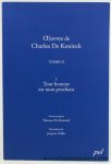 Koninck, Charles De / Thomas De Koninck / Jacques Vallee. - Oeuvres Charles De Koninck. Tome II. 1. Tout homme est mon prochain.