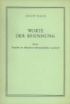 A. Sigler. - Worte der Besinnung. A. Sigler. - Worte der Besinnung.