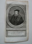 antique print (prent) - Mr. Adriaan van der Goes. Advokaat van Holland in `t jaar 1543, oud 38 jaren.
