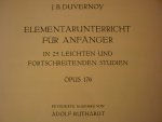 Duvernoy; J.B. - Elementarunterricht - Opus 176 Elementarunterricht fur anfanger; 25 leichten und fortschreitenden studien