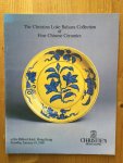 - The Christina Loke Balsara Collection of Fine Chinese Ceramics - Christie's Hong Kong Auction Catalogue January 19, 1988