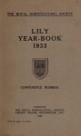  - Lily Year-book 1933 [yearbook]. Conference number.