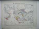 antique map. kaart. - De Grieksche Kolonien. (Greek Colonies).