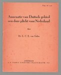 LCE van Galen - Annexatie van Duitsch gebied een dure plicht voor Nederland
