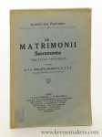 Salmon, Ceslao-M. - De Matrimonii Sacramento Tractatus Pastoralis.