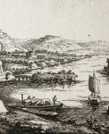 Almeloveen, Jan van (ca. 1652-1683) - [Antique etching/ets] River landscape with peasants. [Set of 6: Various Landscapes]/Rivierlandschap met boeren.