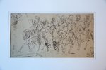 Wouter Verschuur II (1841-1936) - [Antique drawing] Military parade on horse (Militaire parade te paard), before 1936, 1 p.
